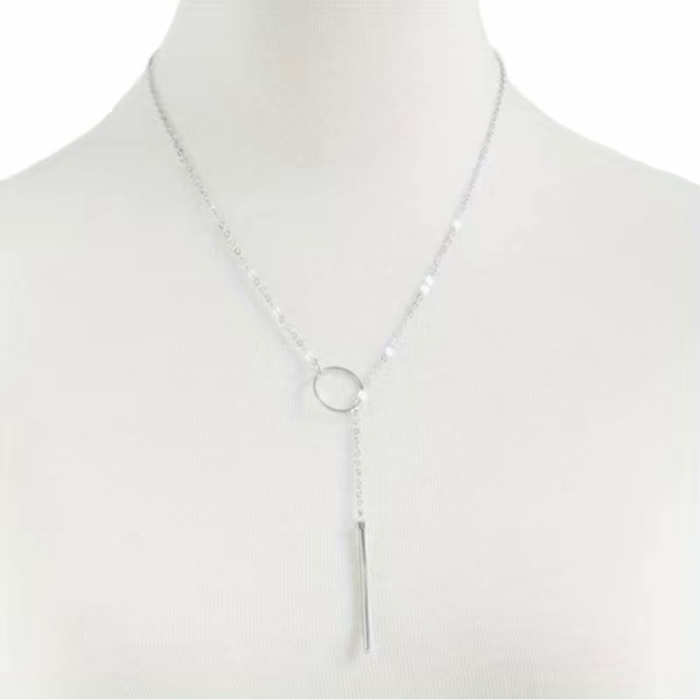 Silver Circle Chain Necklace